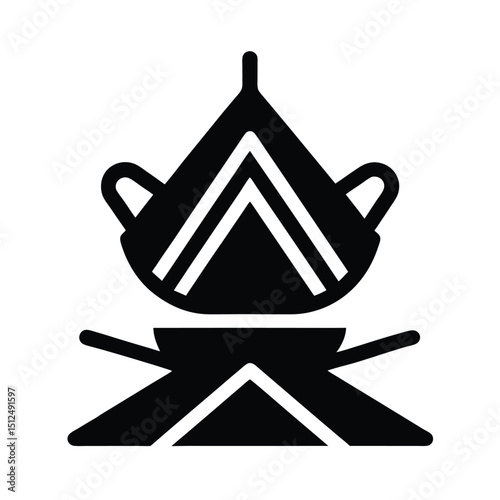 Camp Dish Cloth Icon Vector Illustration