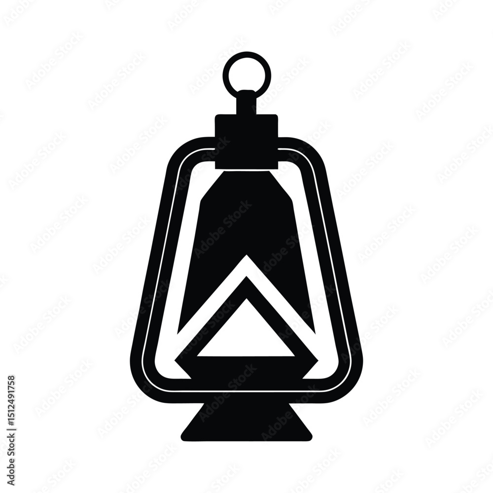 Obraz premium Camp Lantern Hanger Icon Vector Illustration