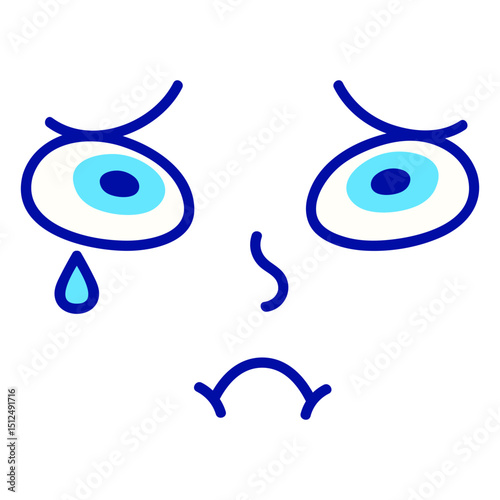 Sad graphic face