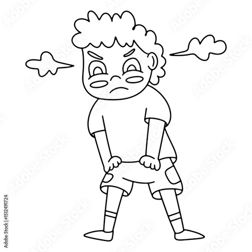 Furious little boy