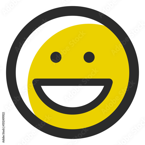 Smiley colored stroke emoticon