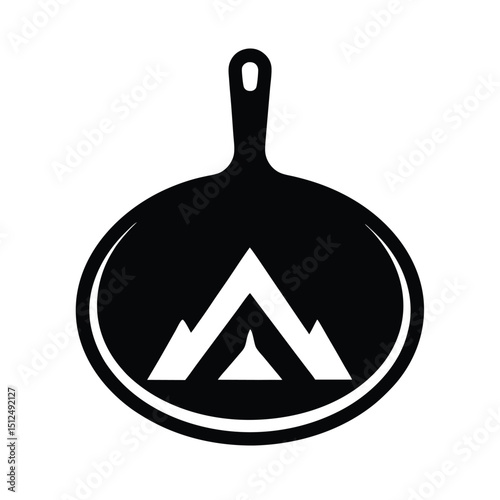 Camp Skillet Grip Icon Vector Illustration