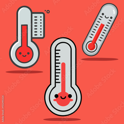 Medical Thermometer Icons