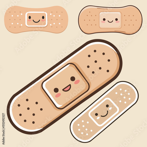 Cute Band-Aid Icons