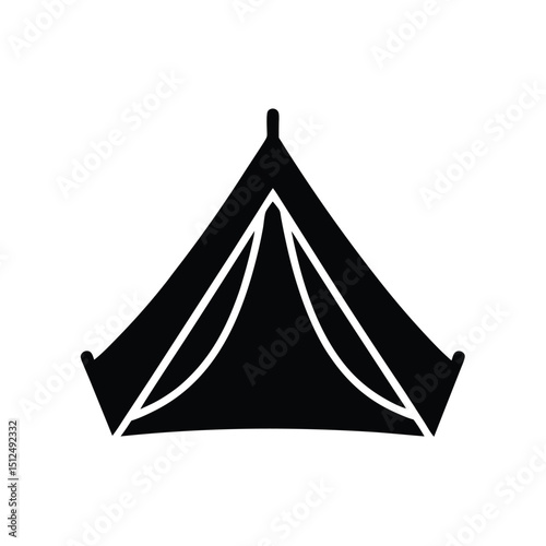 Camp Tarp Clip Icon Vector Illustration