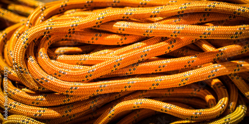 Quadro su tela close-up of an orange throw rope