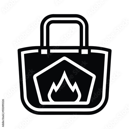 Camping Cookware Bag Icon Vector Illustration