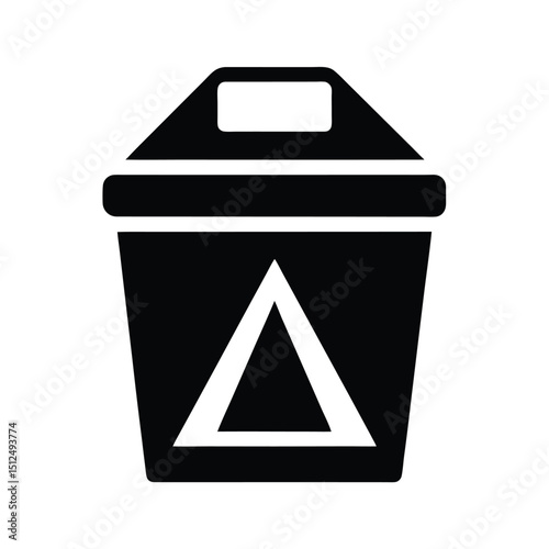 Camping Storage Bin Icon Vector Illustration
