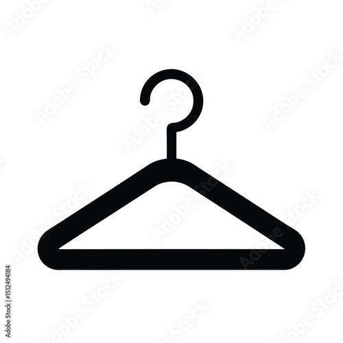 Classic Coat Hanger Icon Vector Illustration