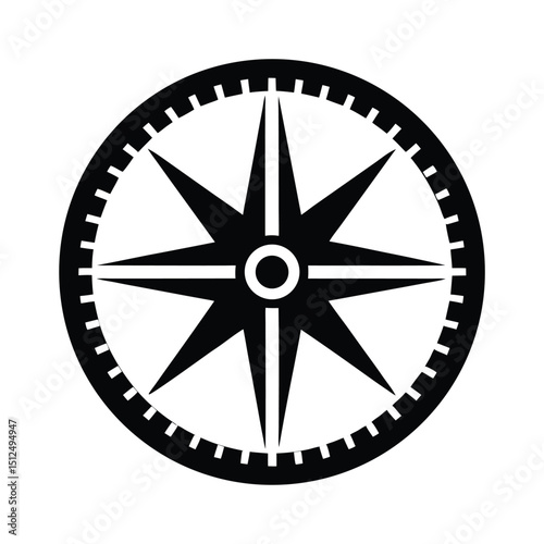 Compass Ruler Icon Vector Illustration