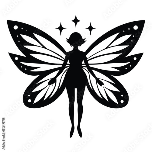 Beautiful fairy silhouette