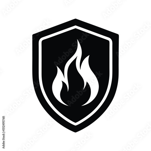Fire Pit Wind Shield Icon Vector Illustration