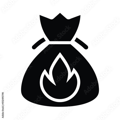 Fireproof Bag Icon Vector Illustration