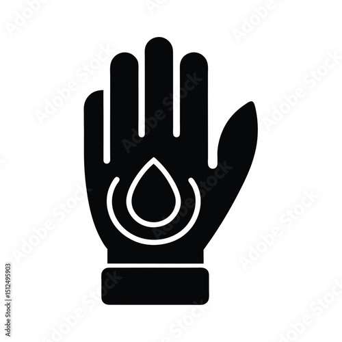 Fireproof Glove Clip Icon Vector Illustration