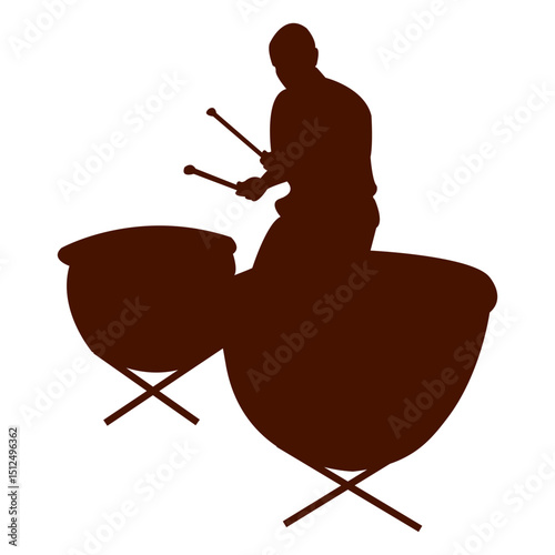 Musician drums music silhouette