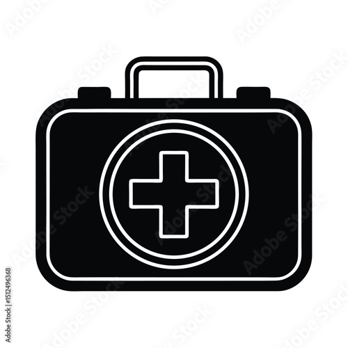 First Aid Pouch Icon Vector Illustration