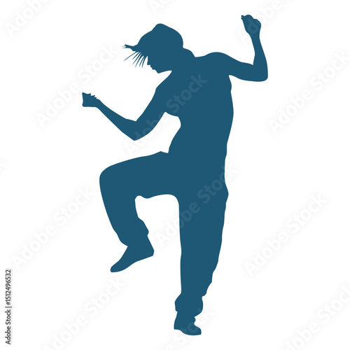 Hip hop dancer silhouette