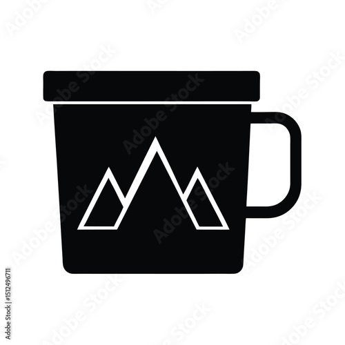 Foldable Camp Mug Icon Vector Illustration