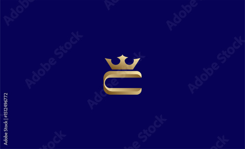 Crown Logo with Letter  C. Elegant, King, Royal and Premium concept for Luxury and jewellery Brand.
