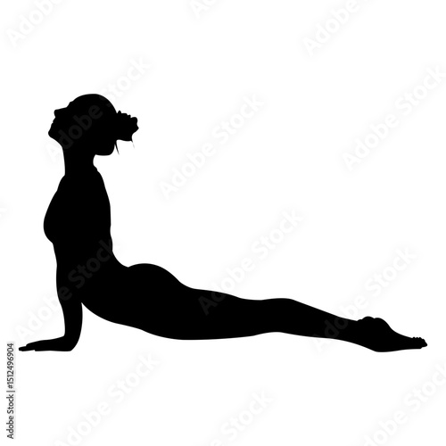 Upward dog yoga pose silhouette