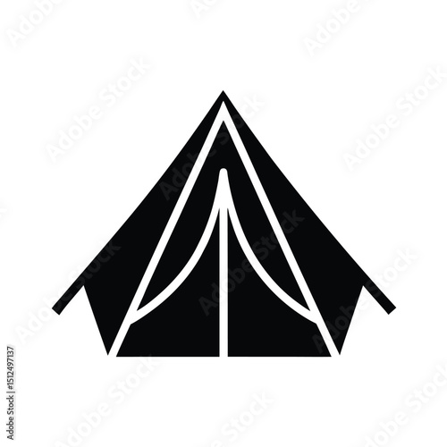 Foldable Tent Icon Vector Illustration