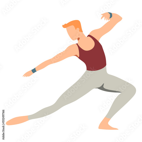 Ballet dancer posture flat