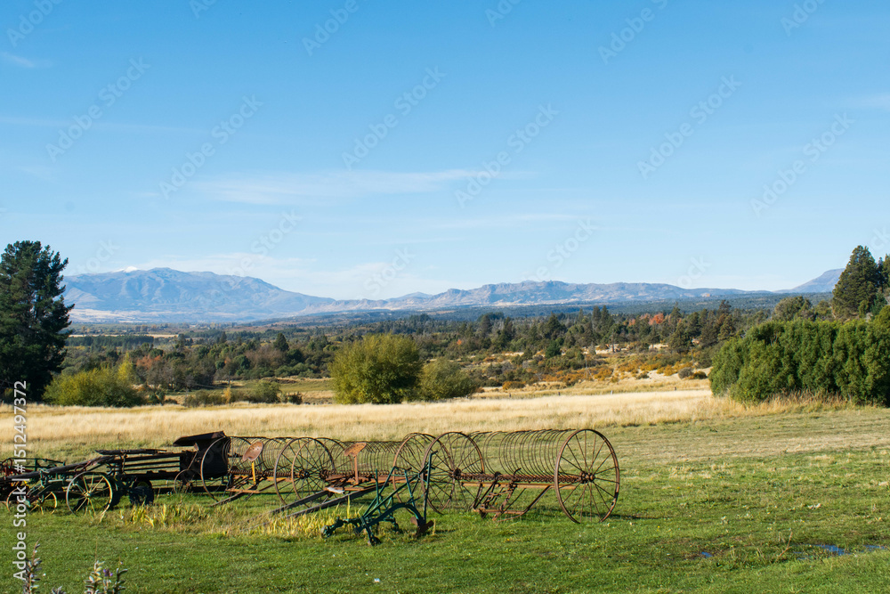 Obraz premium Campo montañoso