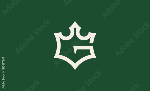 Crown Logo with Letter  G. Elegant, King, Royal and Premium concept for Luxury and jewellery Brand.