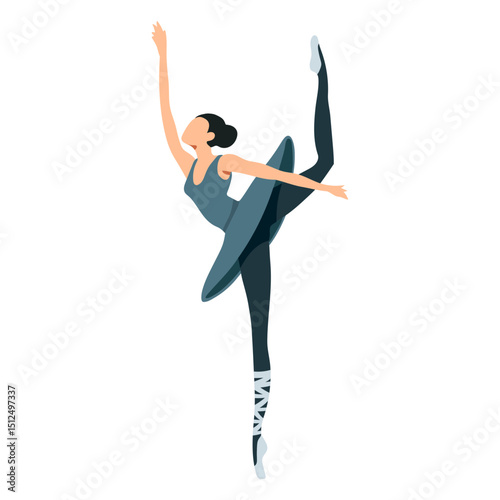 Ballet dancer posture skirt ballerina pointe shoe flat ballet