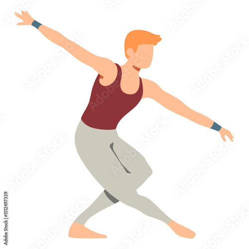 Ballet dancer posture t shirt leggins flat ballet