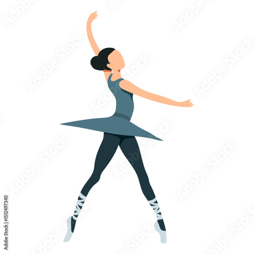 Ballet dancer skirt posture ballerina pointe shoe flat ballet