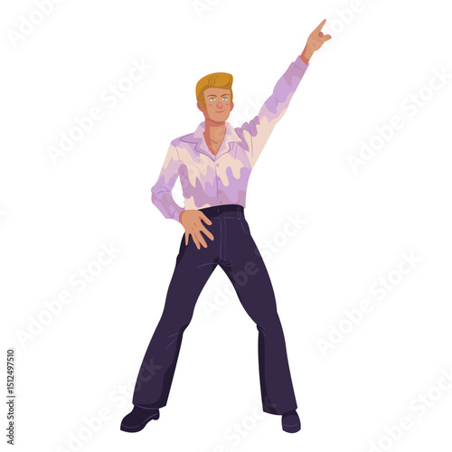 70s disco move character