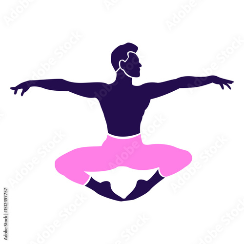 Dance pose ballet sitting silhouette