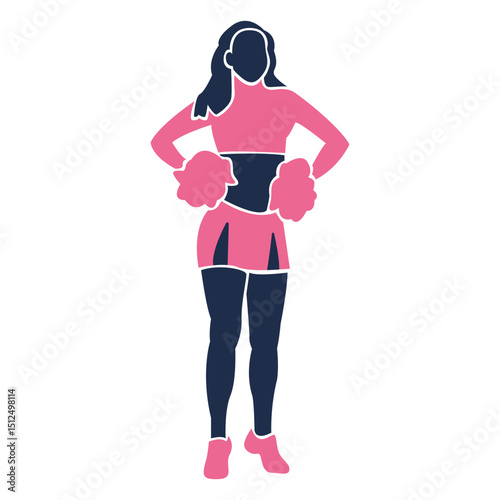 Standing cheerleader silhouette