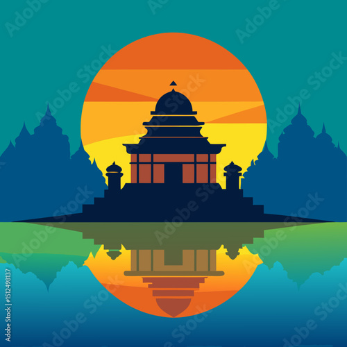 taj mahal vector illustration