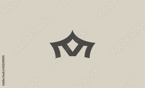 Crown Logo with Letter  M. Elegant, King, Royal and Premium concept for Luxury and jewellery Brand.