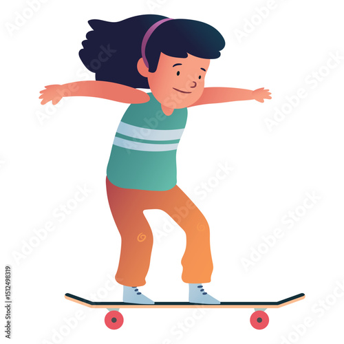 Girl skater character