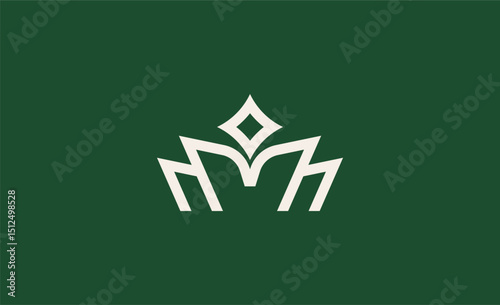 Crown Logo with Letter  M. Elegant, King, Royal and Premium concept for Luxury and jewellery Brand.
