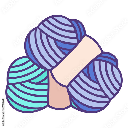 Colored wool threads
