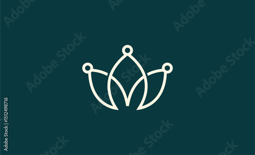 Crown Logo with Letter  M. Elegant, King, Royal and Premium concept for Luxury and jewellery Brand.