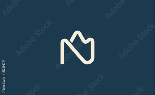 Crown Logo with Letter  N. Elegant, King, Royal and Premium concept for Luxury and jewellery Brand.