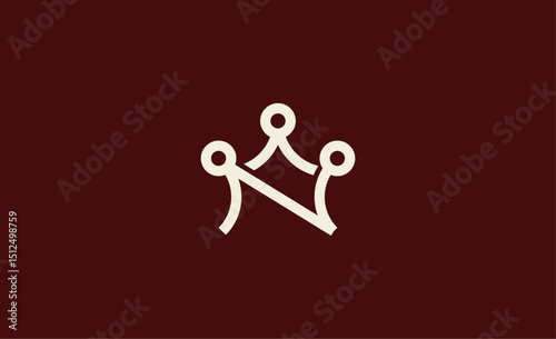 Crown Logo with Letter  N. Elegant, King, Royal and Premium concept for Luxury and jewellery Brand.