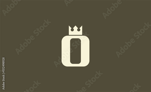Crown Logo with Letter  O. Elegant, King, Royal and Premium concept for Luxury and jewellery Brand.
