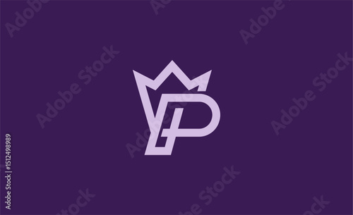 Crown Logo with Letter  P. Elegant, King, Royal and Premium concept for Luxury and jewellery Brand.