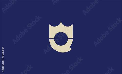 Crown Logo with Letter  Q. Elegant, King, Royal and Premium concept for Luxury and jewellery Brand.