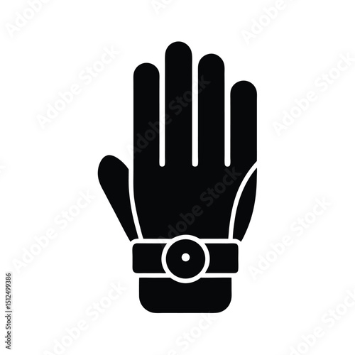 Hiking Glove Strap Icon Vector Illustration