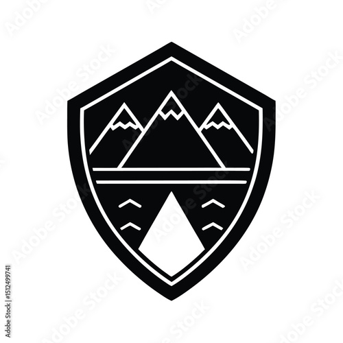 Hiking Patch Icon Vector Illustration Free Download Hiking Patch Icon Vector Illustration - GFXLoad