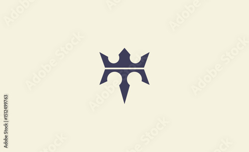 Crown Logo with Letter  T. Elegant, King, Royal and Premium concept for Luxury and jewellery Brand.