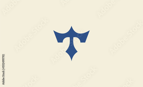Crown Logo with Letter  T. Elegant, King, Royal and Premium concept for Luxury and jewellery Brand.