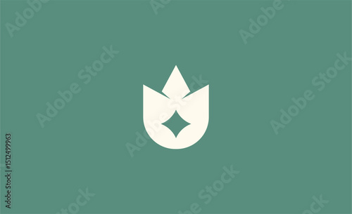 Crown Logo with Letter  U. Elegant, King, Royal and Premium concept for Luxury and jewellery Brand.
